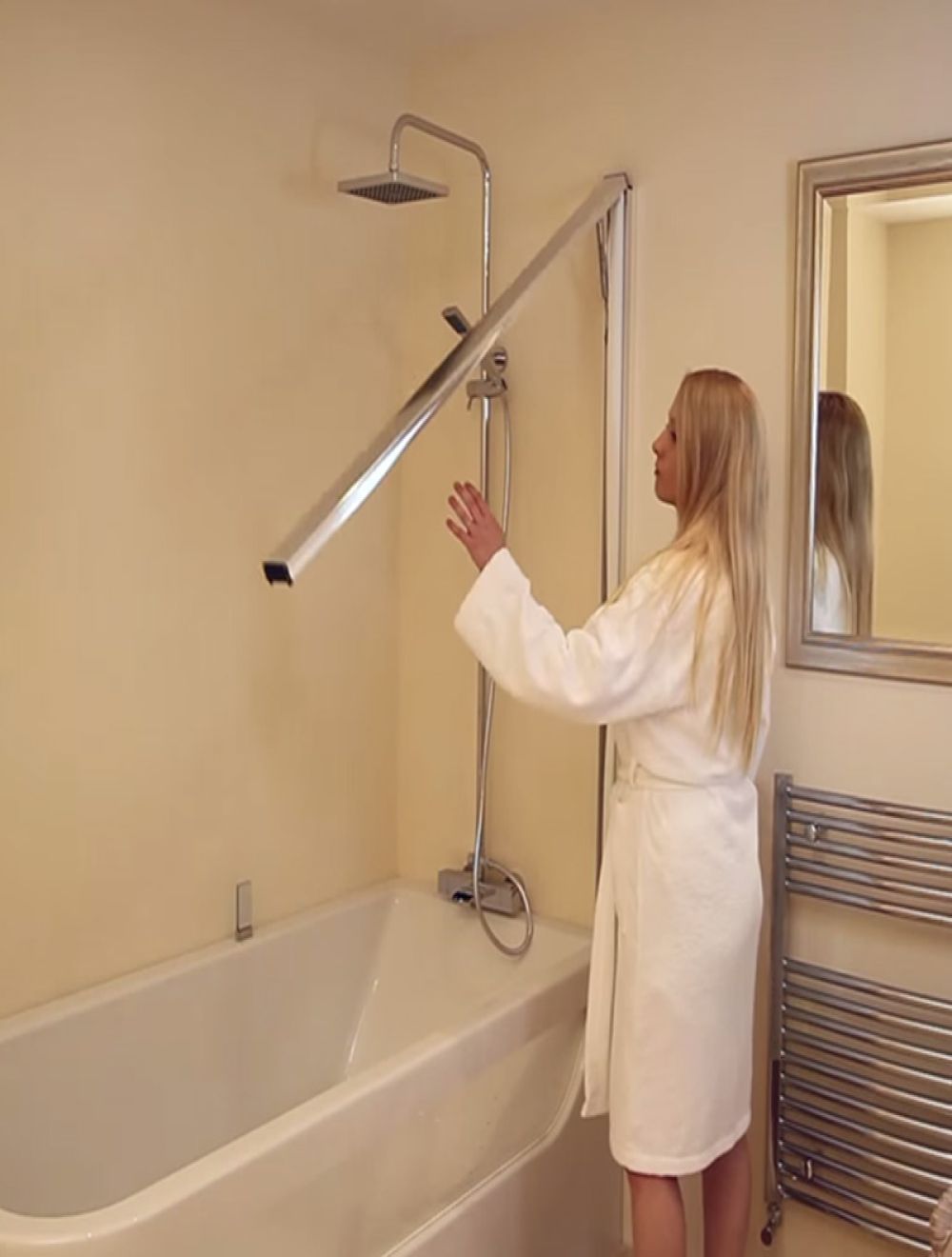 Shower curtain over bath discount