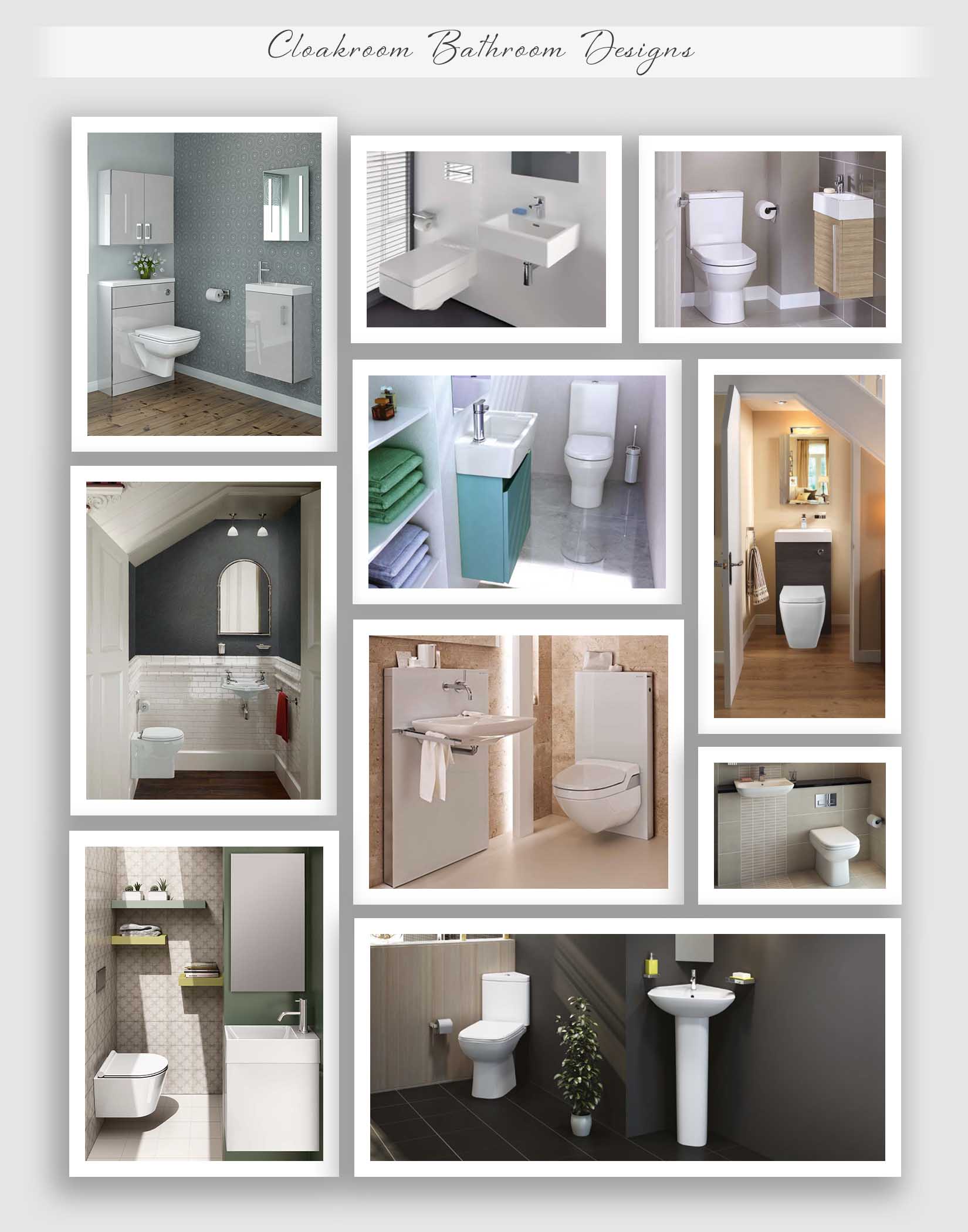 range of luxury modern designer cloakroom bathrooms and toilets