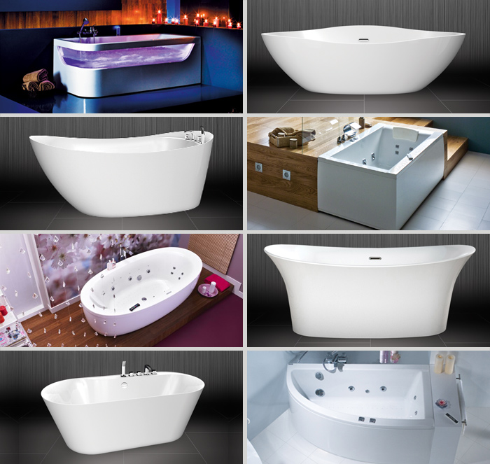 range of modern designer freestanding baths